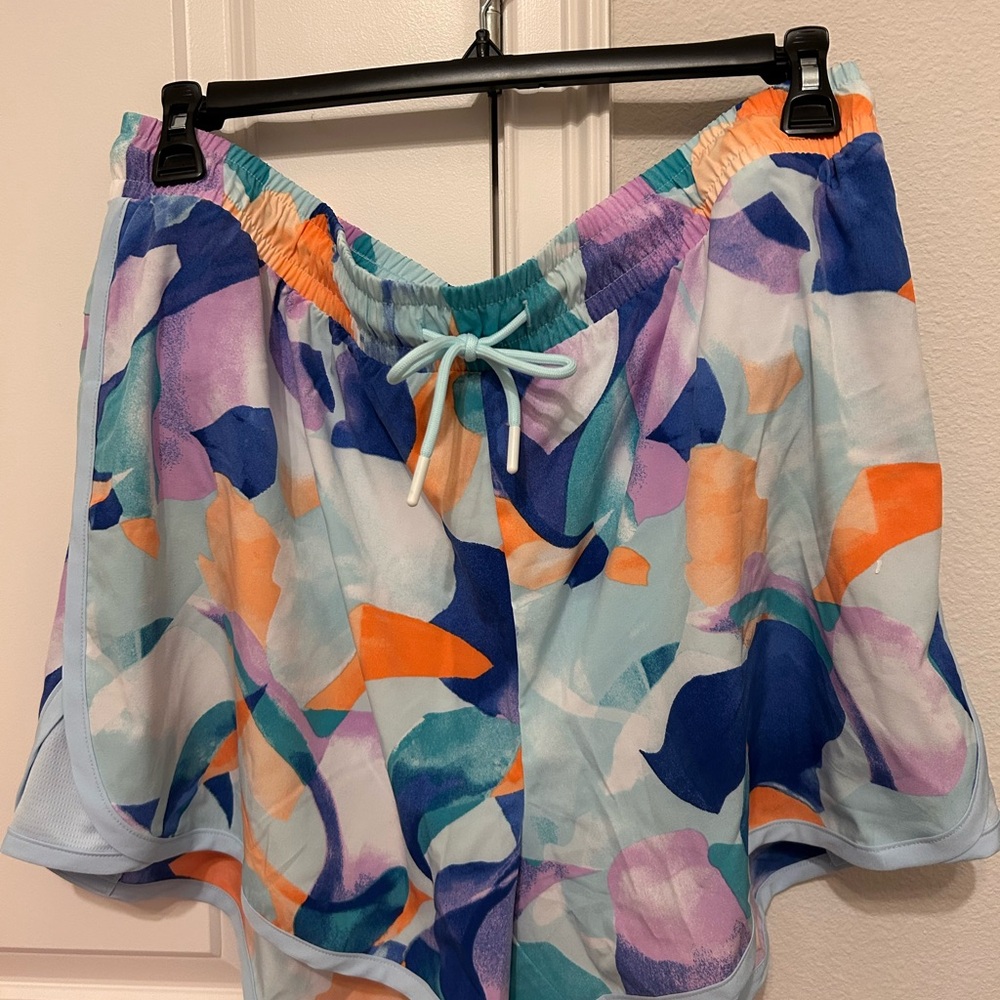 Colorful Abstract Print Shorts